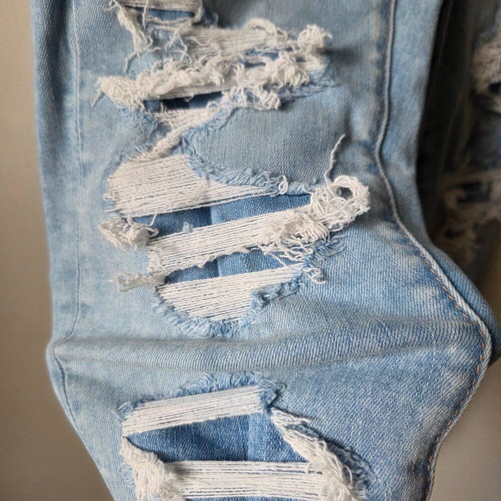 EUC AMERICAN EAGLE OUTFITTERS NEXT LEVEL STRETCH HI RISE JEGGING RIPPED SIZE 4 R - Picture 6 of 16
